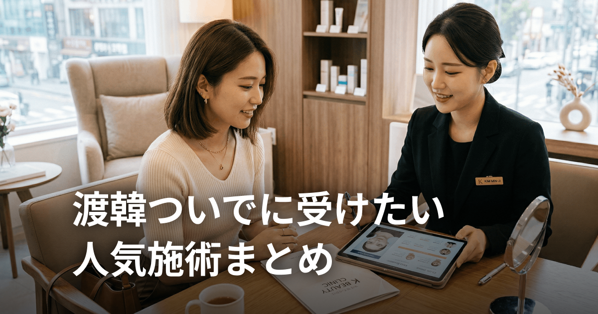 韓国旅行中に受けたい美容施術5選！