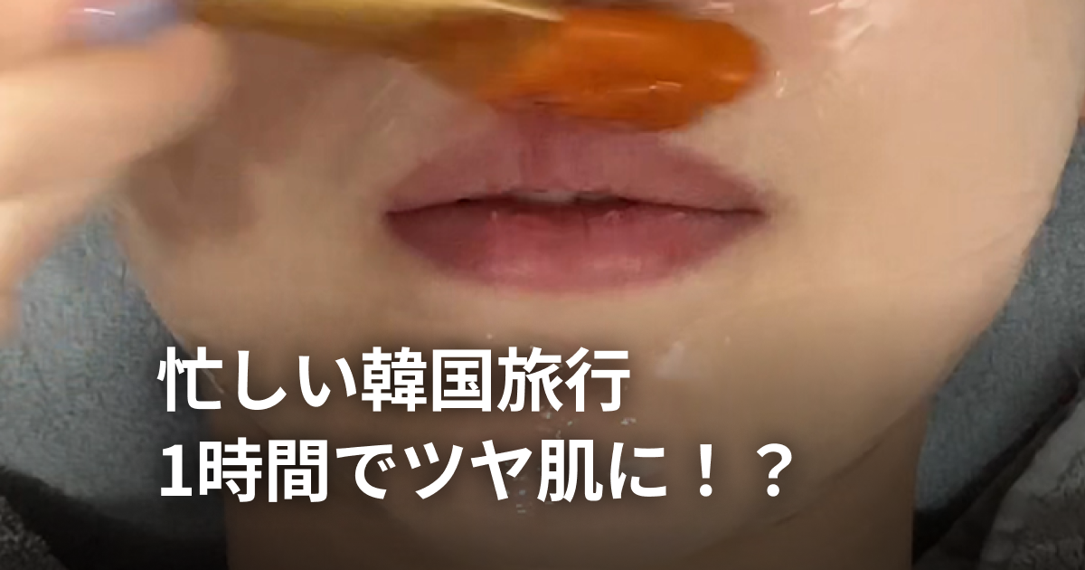 忙しい韓国旅行でもOK！